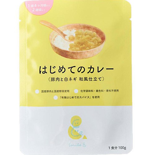 Smile& 豚肉と白ネギ仕立てカレー 1歳４ヵ月頃から2歳頃まで 1食分 (100g)