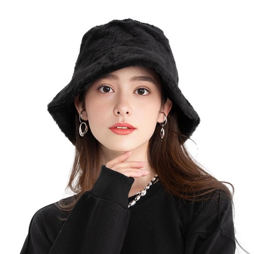 ファーバケットハット ブラック Green Beans | グリーンビーンズ by AEON