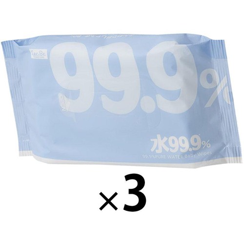 レック 水99.9%おしりふき 80枚 x 3個