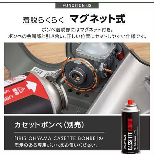 アイリスオーヤマ カセットコンロスリム アッシュネイビー IGCーE1ーA