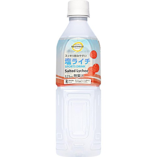 スポーツドリンク 塩ライチ 525ml トップバリュベストプライス Green