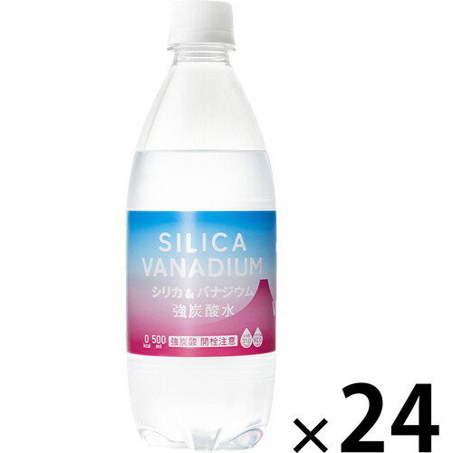 友桝飲料 シリカ&バナジウム強炭酸水(ケース) 1ケース 500ml x 24本
