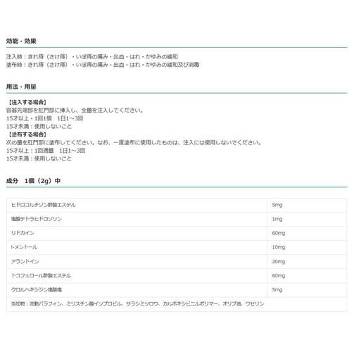 【指定第2類医薬品】プリザエース注入軟膏T 20個