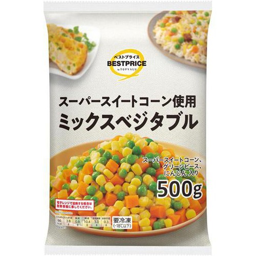 ミックスベジタブル【冷凍】 500g トップバリュベストプライス