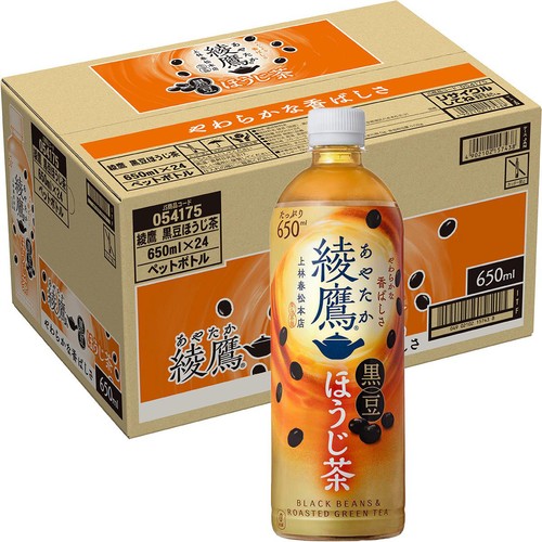コカ・コーラ 綾鷹 黒豆ほうじ茶 1ケース 650ml x 24本 Green