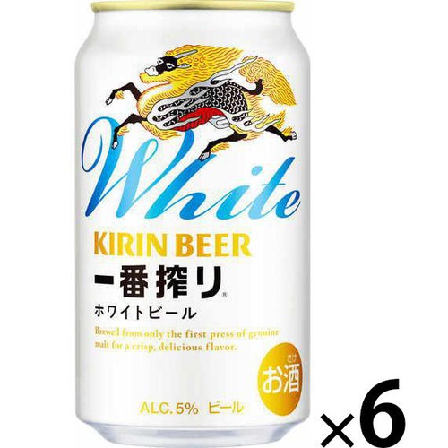 5%】 キリン 一番搾りホワイトビール 350ml x 6本 Green Beans