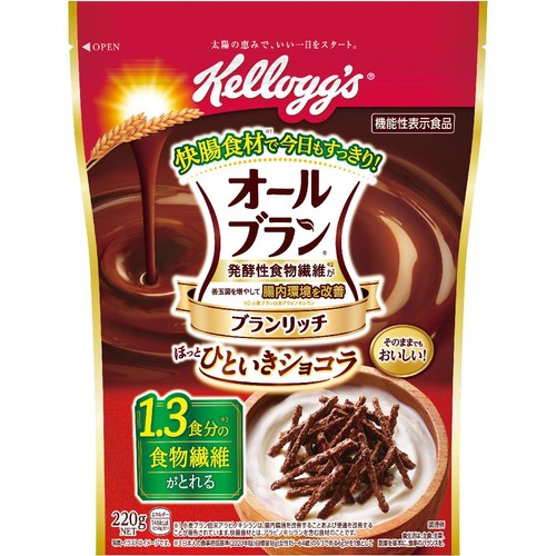 日本ケロッグ オールブランブランリッチショコラ 220g Green Beans