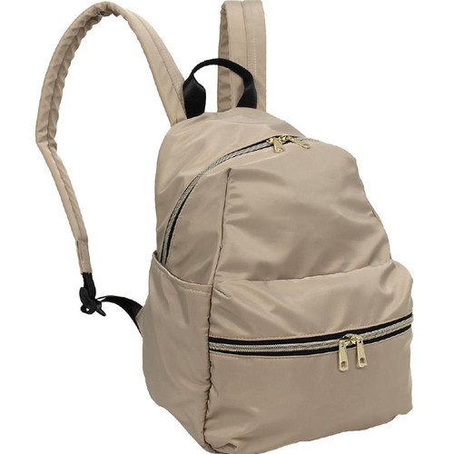 PolkaPolka 高密度ポリ 10ポケットミディリュック ベージュ Green