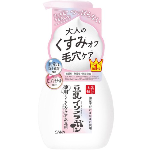 なめらか本舗 豆乳イソフラボン 薬用エイジングケア泡洗顔 200mL Green