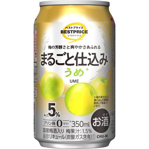 まるごと仕込みうめ 1ケース 350ml x 24本 トップバリュベストプライス