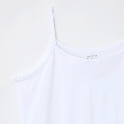 PEACE FIT(ピースフィット) COOL コットン100% 胸二重キャミソール 女の子 クロ 130cm トップバリュ