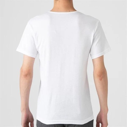PEACE FIT(ピースフィット)COOL コットン 半袖Vネックシャツ 紳士 シロ XL トップバリュ