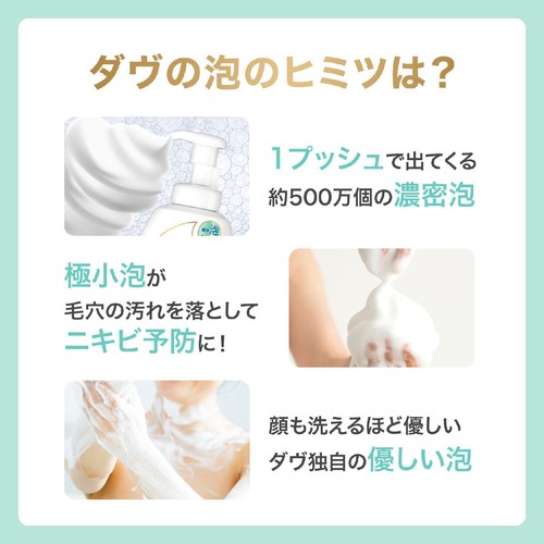 ユニリーバ 薬用 ダヴ ニキビケア泡ボディウォッシュ なめらか素肌 つめかえ用 430g