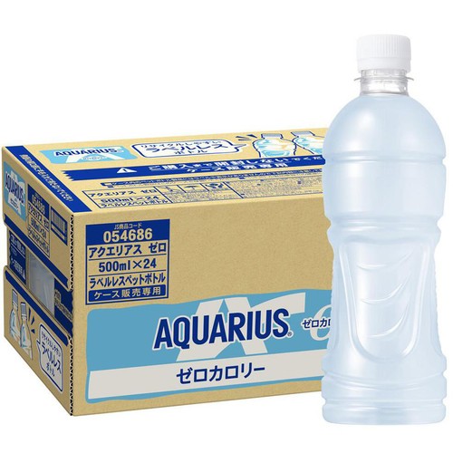 コカ・コーラ アクエリアスゼロ ラベルレス  1ケース 500ml x 24本