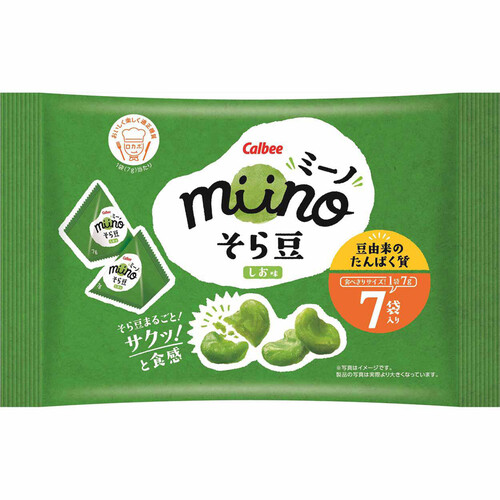 カルビー miino そら豆しお味 三角パック 49g