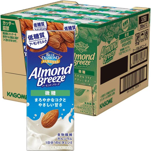 カゴメ アーモンド・ブリーズ 微糖  1ケース 200ml x 12本
