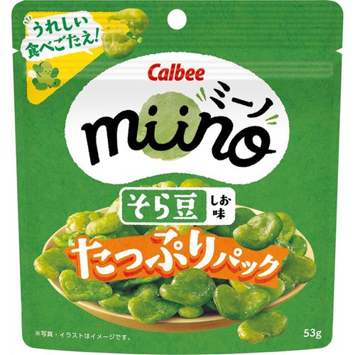 カルビー miino そら豆しお味 たっぷりパック 53g