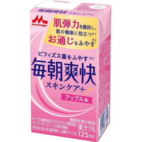 森永乳業 毎朝爽快スキンケア+ アップル味 125ml
