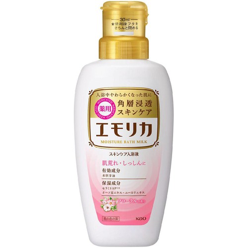 花王 エモリカ 薬用スキンケア入浴液 フローラルの香り 本体 450mL