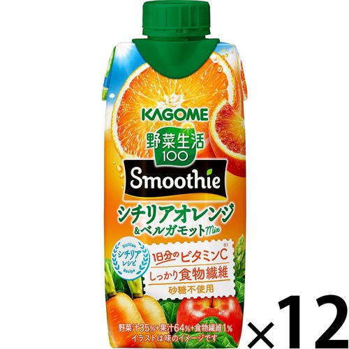 カゴメ 野菜生活100 Smoothie シチリアオレンジ&ベルガモット mix 1ケース 330ml x 12本