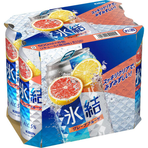 【5%】 キリン 氷結グレープフルーツ 500ml x 6本