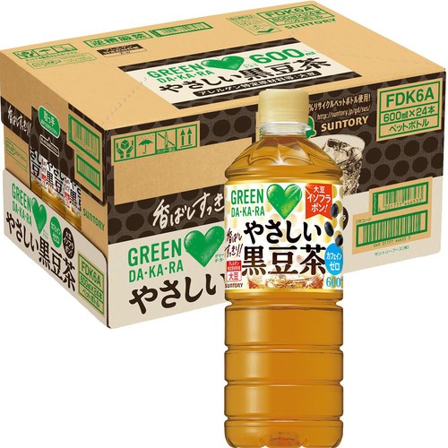 サントリー GREENDA・KA・RA やさしい黒豆茶 1ケース 600ml x 24本