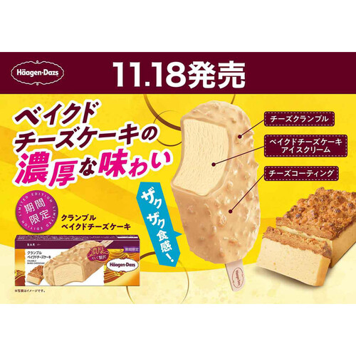 ハーゲンダッツ バー クランブルベイクドチーズケーキ 80ml