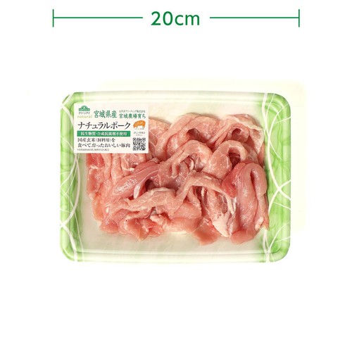 宮城県産 ナチュラルポークもも切りおとし 110g-190g 【冷蔵】トップバリュグリーンアイナチュラル