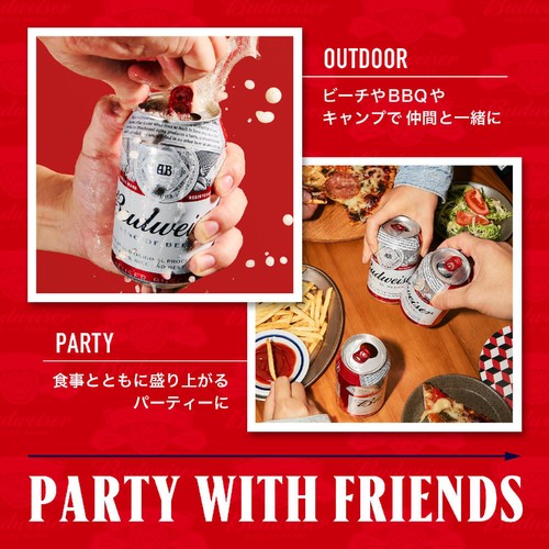 【5%】 ABInBev バドワイザー 1ケース 330ml x 24本
