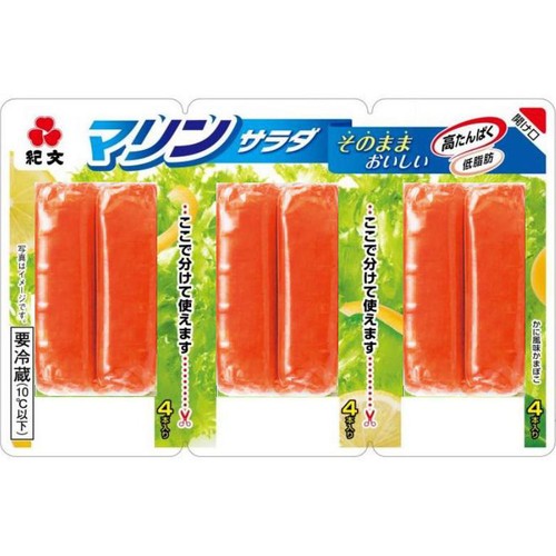 紀文食品 マリンサラダ 120g (4本入 x 3P)