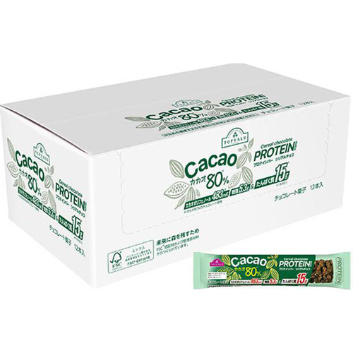 プロテインバー シリアルチョコカカオ80% 35g x 12本 トップ