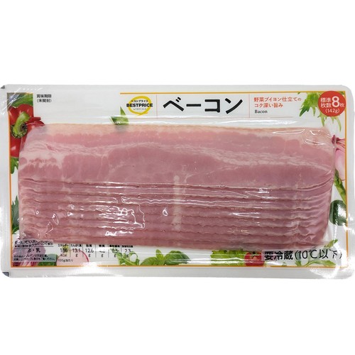 ベーコン 142g トップバリュベストプライス Green Beans ベーコン 142g トップバリュベストプライス Green Beans