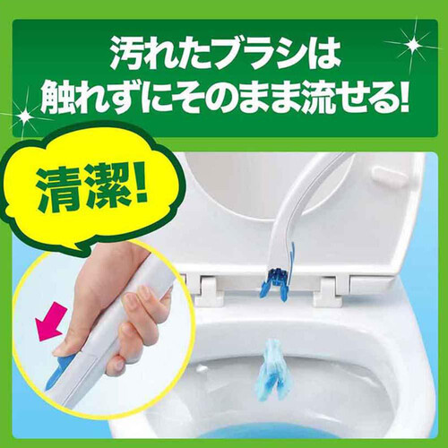 ジョンソン スクラビングバブル 流せるトイレブラシ本体 フローラルソープの香り 本体+付替4個 Green Beans | グリーンビーンズ by  AEON