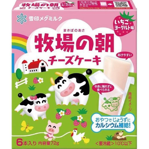 雪印メグミルク 牧場の朝チーズケーキ いちごヨーグルト味 6本 x 12g