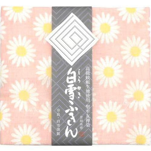 白雪 友禅ふきん マーガレット シェルピンク 1枚