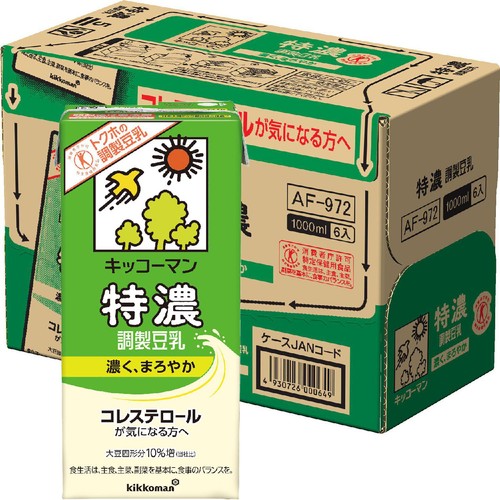 キッコ−マンソイフーズ 特濃調製豆乳 1ケース 1000ml x 6本