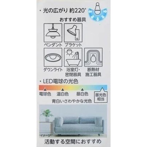 LED電球広配光 60W 昼光色E17 ホームコーディ