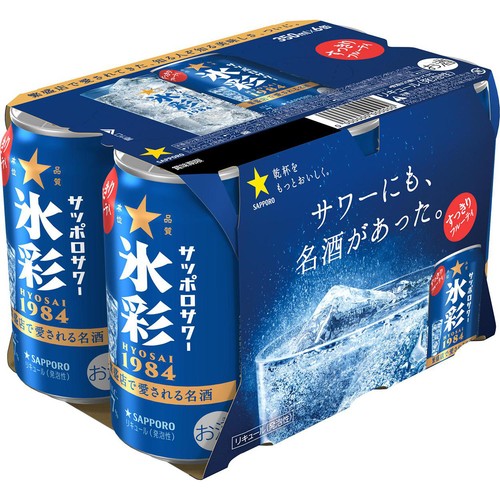 【7%】 サッポロサワー 氷彩1984 350ml x 6本