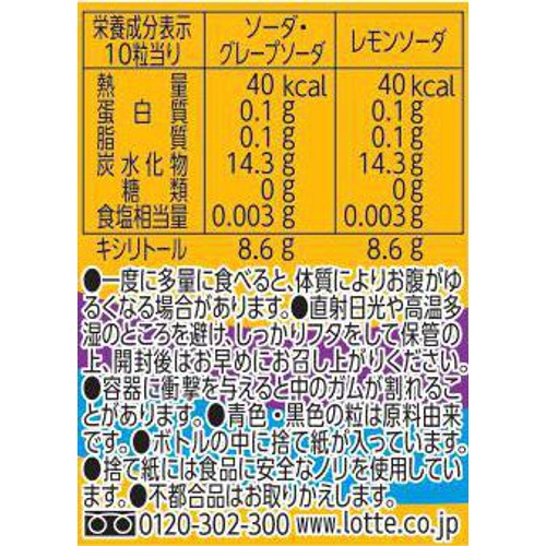 ロッテ キシリトールガム ENJOY CUBEアソートボトル 114g Green Beans