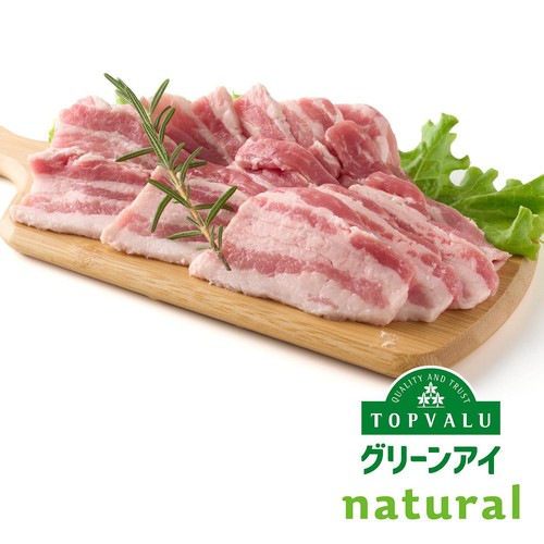 宮城県産 ナチュラルポークばら焼肉用 170g～230g 【冷蔵】トップバリュグリーンアイナチュラル