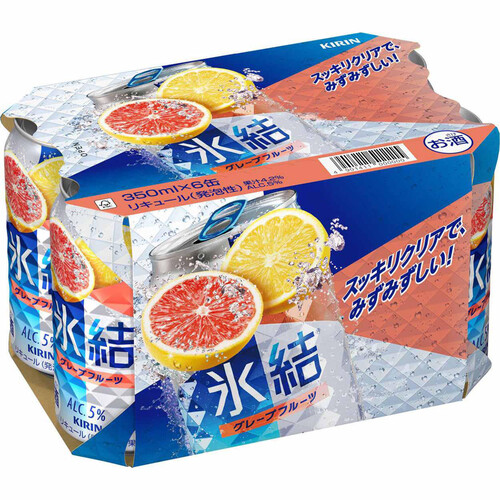 【5%】 キリン 氷結グレープフルーツ 350ml x 6本