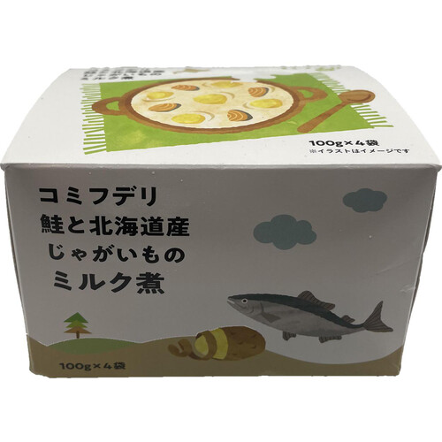 【ペット用】 コミフデリ 冷凍国産愛犬用 鮭と北海道産じゃがいものミルク煮 100g x 4袋