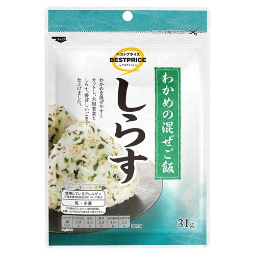 わかめの混ぜご飯 しらす 31g トップバリュベストプライス