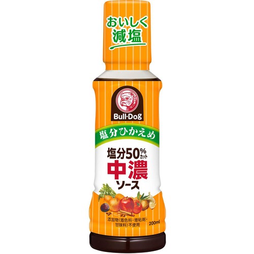 ブルドックソース 塩分50%カット中濃ソース 200ml