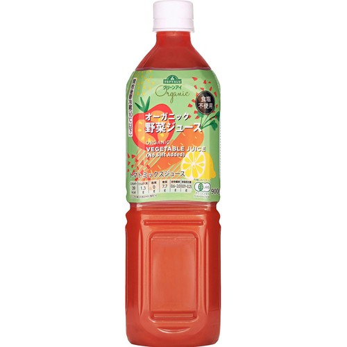 オーガニック野菜ジュース食塩不使用 1ケース 900g x 12本 トップバリュ グリーンアイ