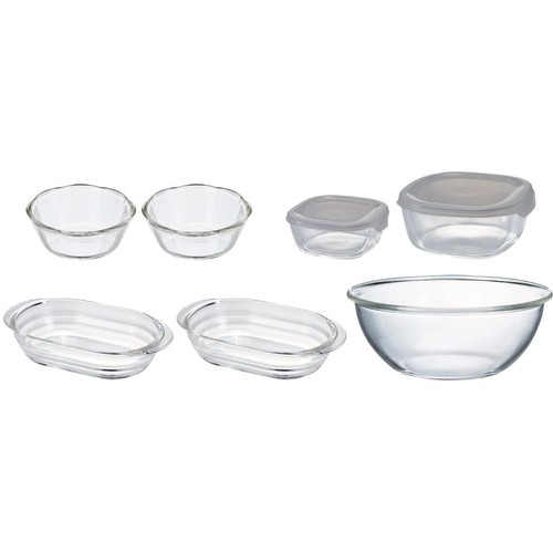 HARIO おうちクッキングセット 耐熱ガラス7点セット Green Beans