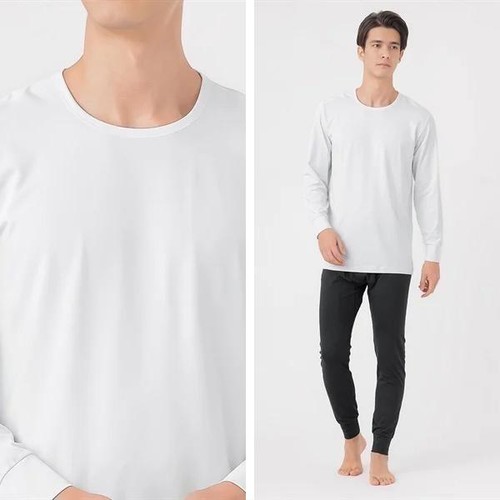 EXセリアント ウェア インナー 9分袖クルーネックTシャツ 紳士 シロ M トップバリュ