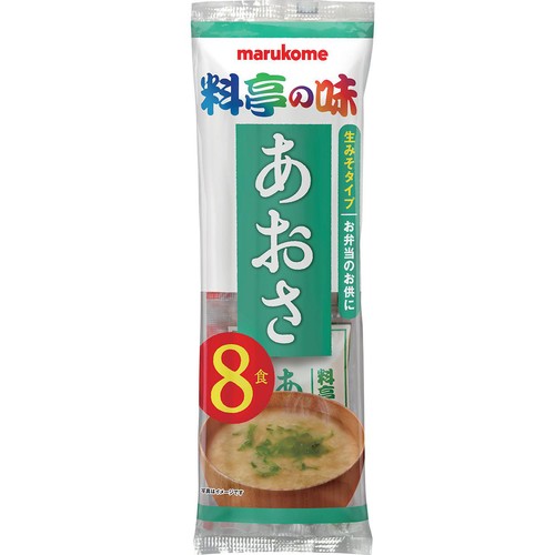 マルコメ 料亭の味 生みそタイプ あおさ 8食入 136g