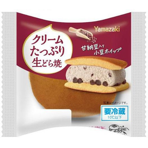 ヤマザキ クリームたっぷり生どら焼 小豆 1個