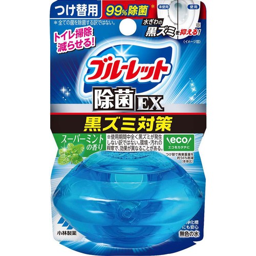 小林製薬 液体ブルーレットおくだけ 除菌EX つけ替用 スーパーミント 67mL